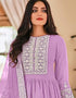 glamorous purple georgette trendy fashioner pakistani trouser salwar suit collection with purple georgette rt9033-185370 Close-up View
